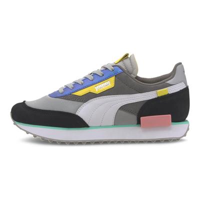 Future Rider Synthetic Leather Versatile Comfortable Low-Top Lifestyle Casual Shoes Women Sneaker White Gray Blue 372893-02