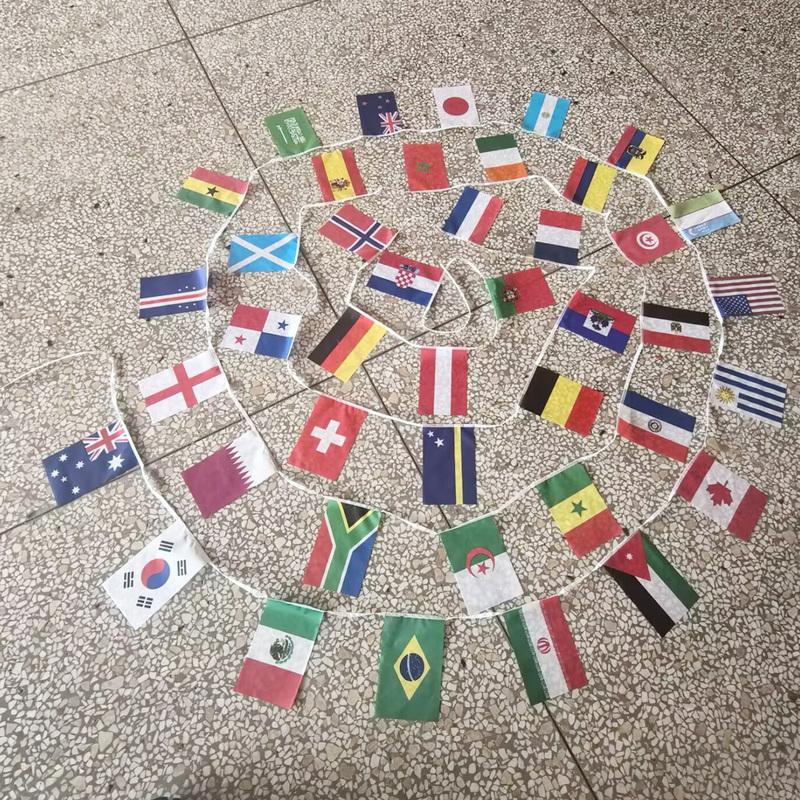 Aerlxemrbrae 2026 42pcs Country Flag NEW cup Countries Flag Bunting National String Banner Football Event Garlands decor