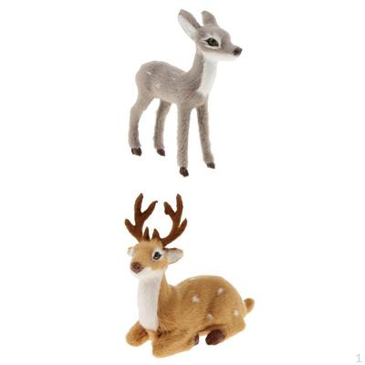 25 Stück Künstlicher Weihnachts-Elch Hirsch Puppe Kindergeschenke Heimdeko Ornament 2 Stück Stil 5 8