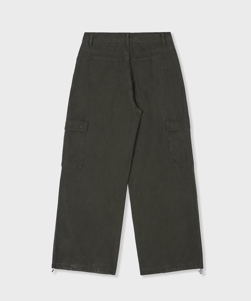 GLW Washed Pocket Parachute Cargo Pants Khaki