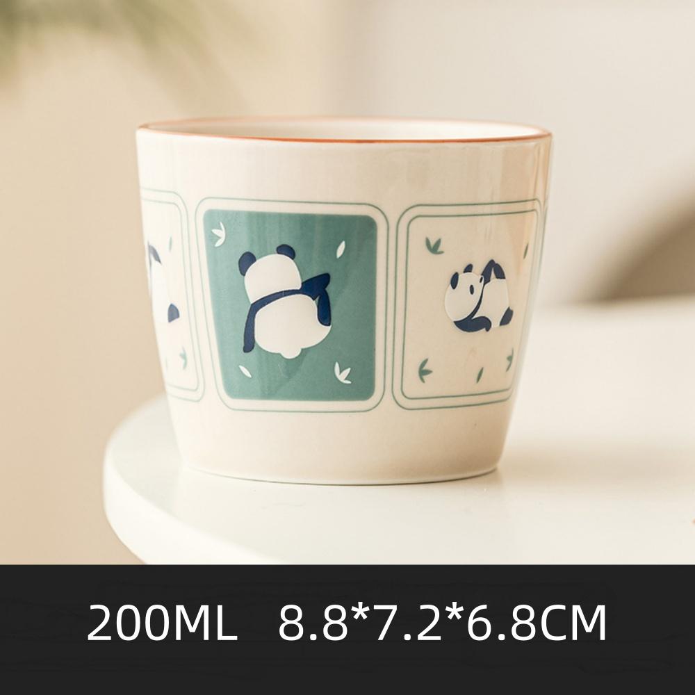 Cute Hand Painted Panda Porcelain Ceramic Coffee Mug Tea Cup Espresso Cappuccino Latte Cups 200ML 101-200ml