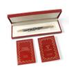 Excellent Cartier Ballpoint pen Logo engraved twist style Silver gold mens Used