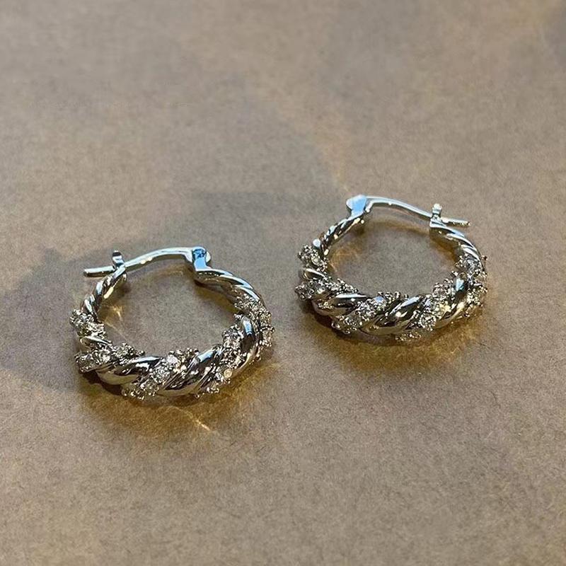 1 Paar Trendige Harajuku Vintage Ästhetische Geometrische Creolen Leichter Luxus Kreis Ohrringe Für Frauen Schmuck Zubehör