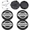 Para Nissan ArR44uds 3D 65mm 68mm Emblema de coche con logo Nissan Tapacubos Central de Rueda accesorios de estilo pegatina cubiertas a prueba de polvo para llanta de coche