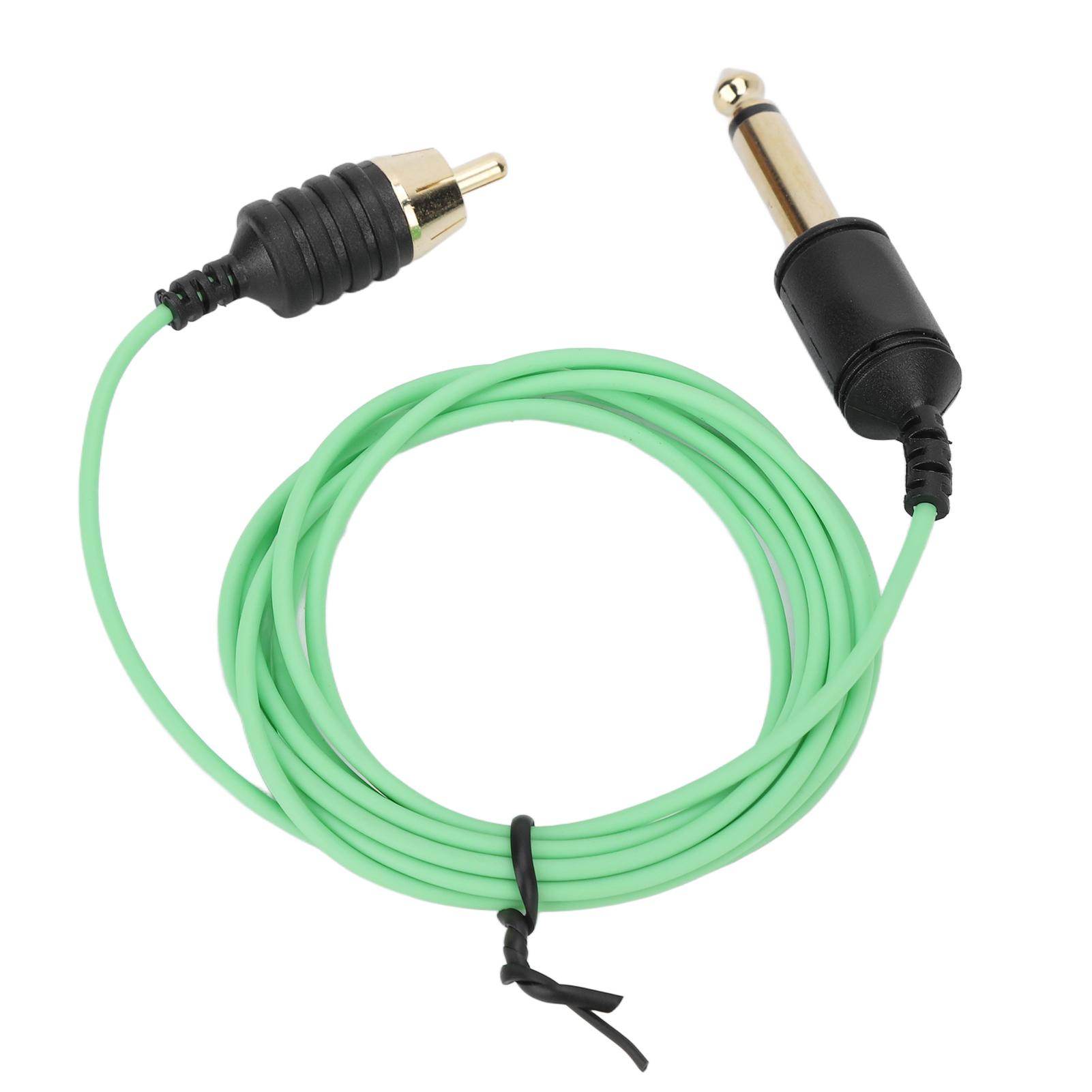 

RCA Тату Клип-корд Хорошая Передача Плотное Соединение Кабель для Тату Машинки Зеленый 1,8 м