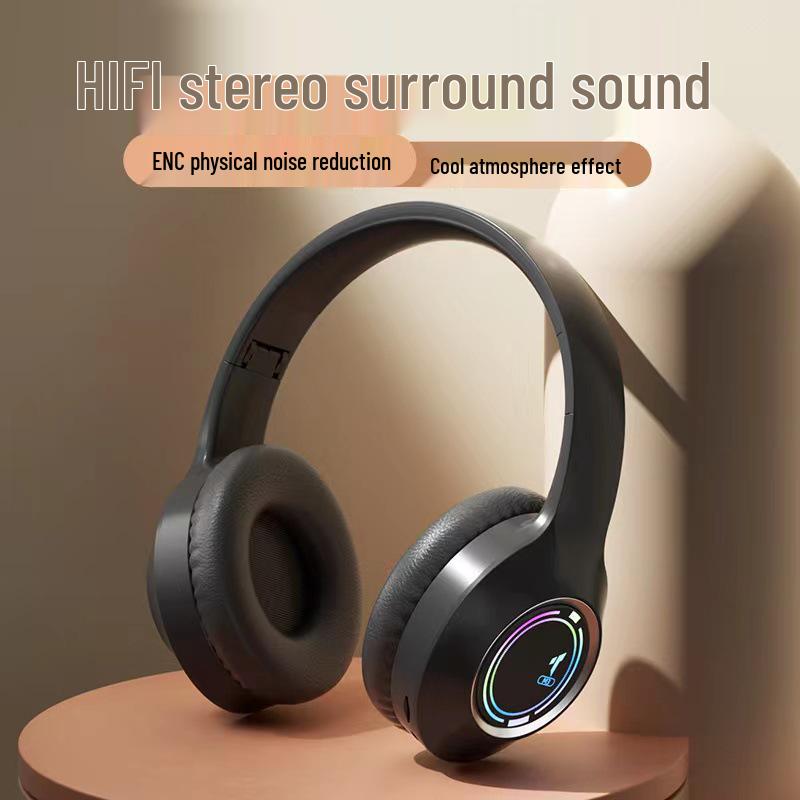 

M3 Wireless Bluetooth Over-Ear Headphones: Colorful, Luminous, Heavy Bass, Noise Cancelling, Gaming, Ultra-Long Standby. чорний