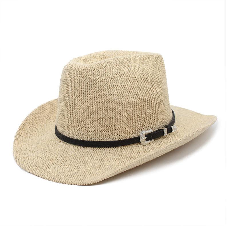 Panama Straw Hat Women'S Casual Versatile Wide Brim Straw Hat Men'S Top Hat Sun Hat