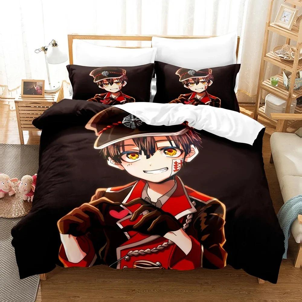 Comforter Fashion 3D Printing Anime Toilet-Bound Hanako-Kun Bedding Set S Comforter Bedding Double Size Adults Kids Gift