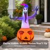 Inflatable Pumpkin Ghost with Integrated Bright & Convenient to Store for Porch