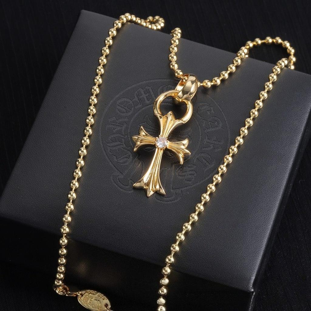 Halskette Retro und Alt S925 Sterlingsilber Kreuz für Männer und Frauen Partner Schmuck Literarisch und Retro