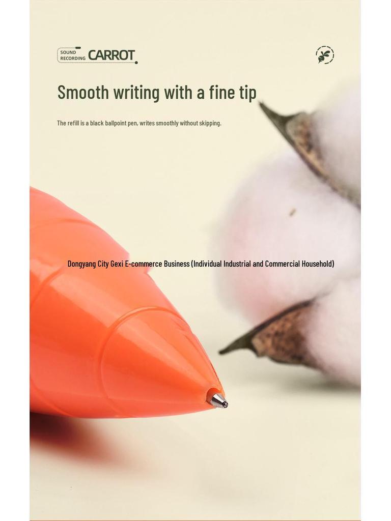 Judy Carrot Multifunctional Voice Recorder Ballpoint Pen – Creative Toy & Stationery
