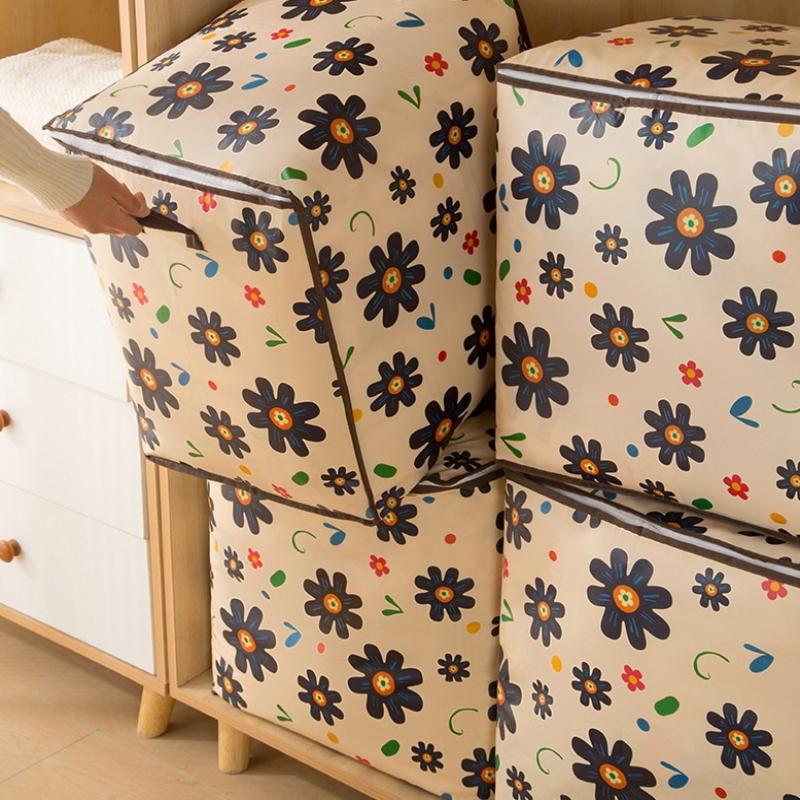 Large Capacity Clothes Storage Bags Closet Organizers Storage Bins Foldable Toy Containers Box Wardrobe Dust-Proof Moving Bag
