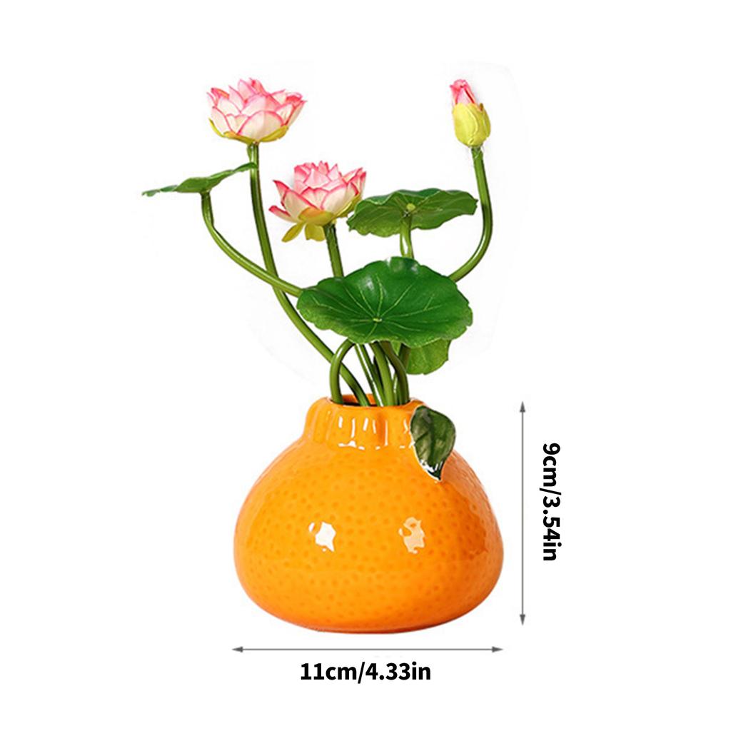 Multifunctional Ceramic Fruit Shape Pot Use as Flower Holder Storage Container Flower Pot Great for Desk and Shelf