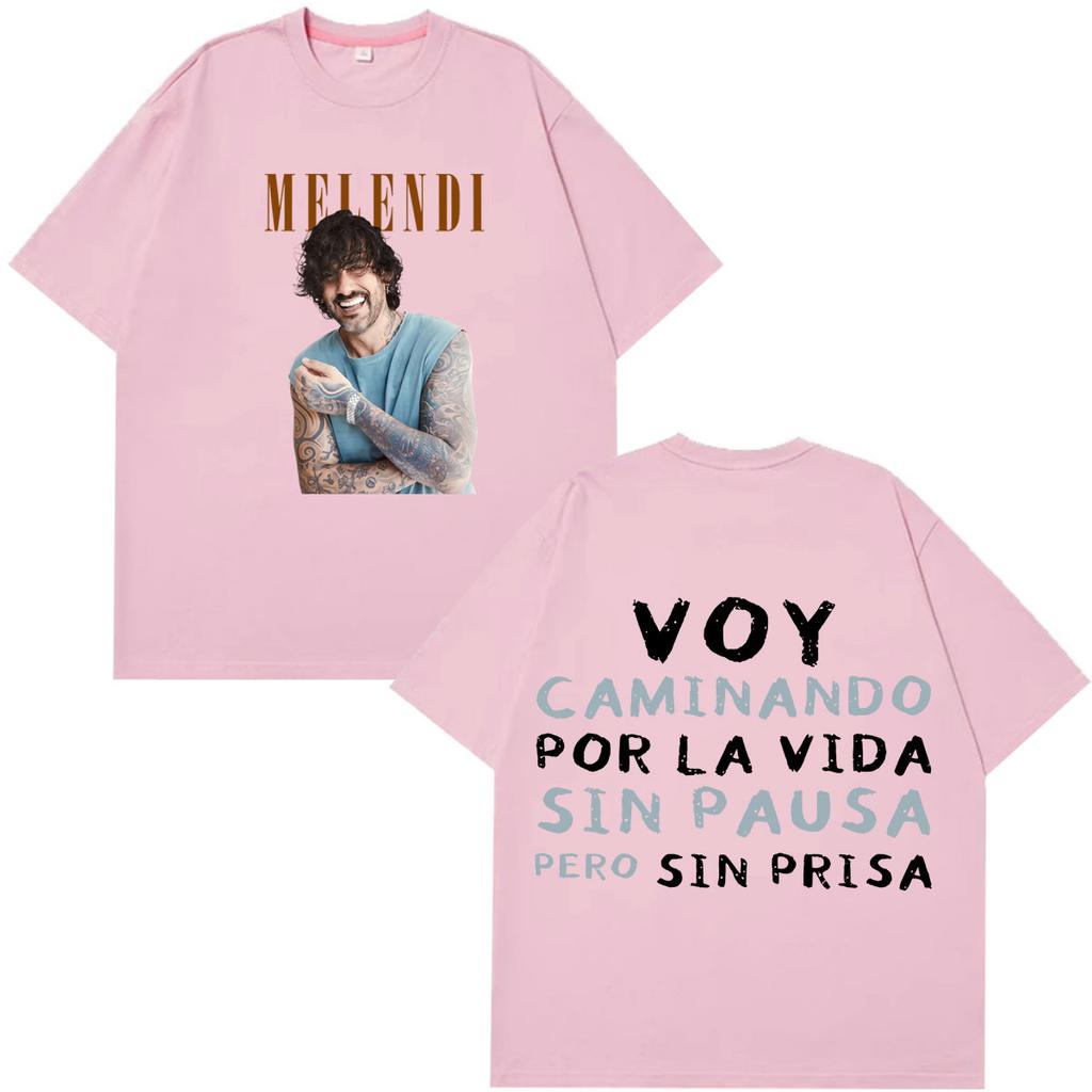 Rapper Melendi Tour 2026 Print Tshirt Unisex Unisex Fashion Tshirt Short Sleeve Casual Summer 100 Cotton Oversized Loose T Shirts