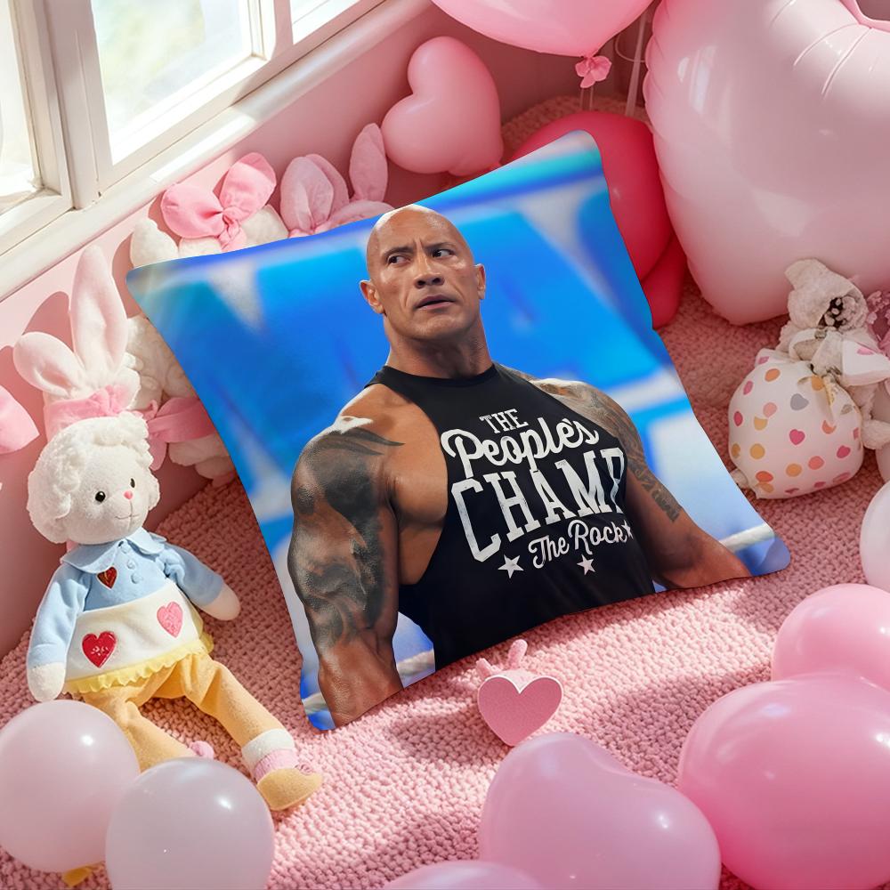 The Rock Face America Dwayne Johnson Cushion Cover Pattern Printed Pillowcase For Living Room Sofa Cushion Cover Bedroom Decor