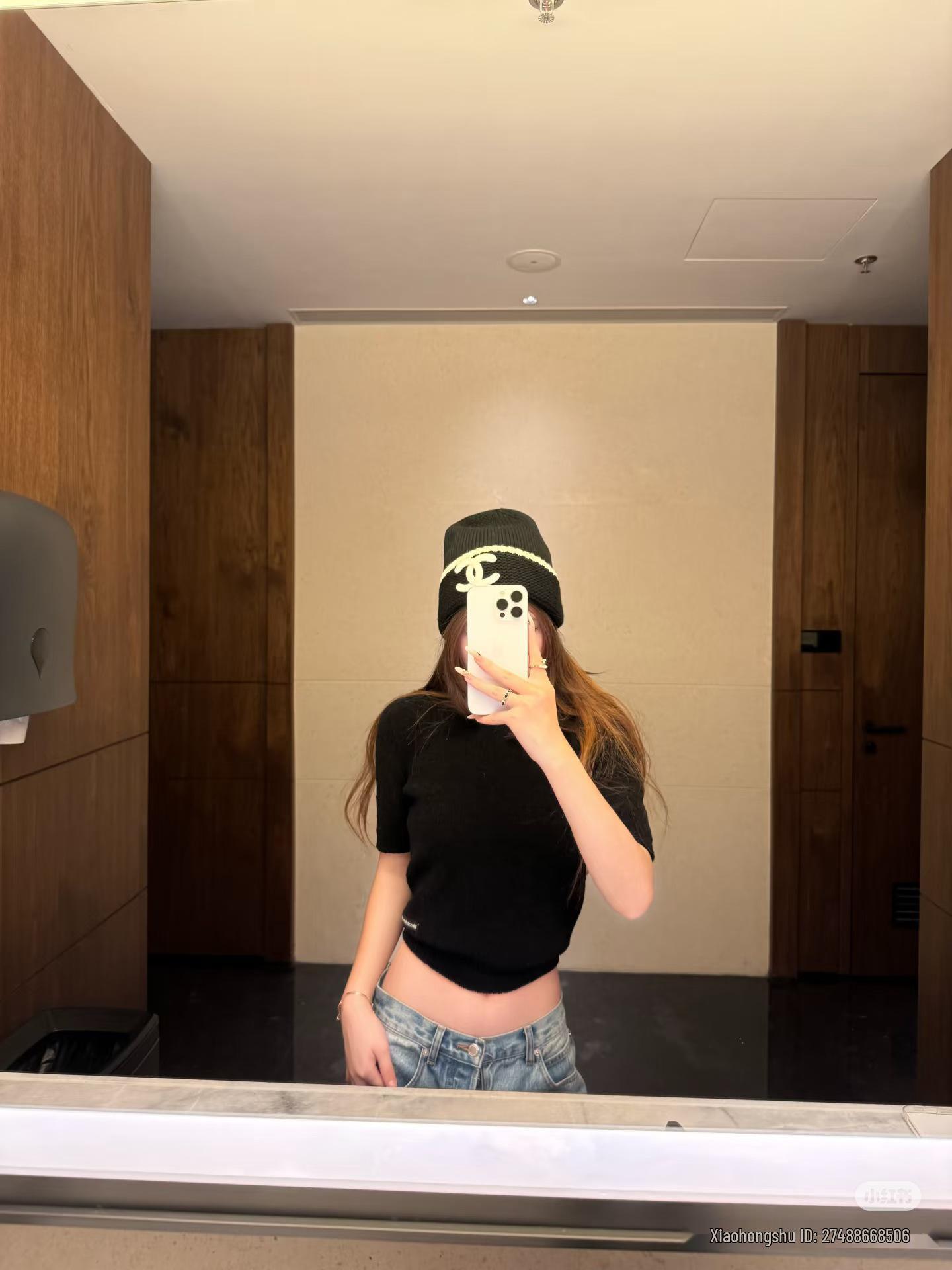 Nanyou 2026 Spring Niche Slimming Knit Top with Letter Design for Women Small чёрный