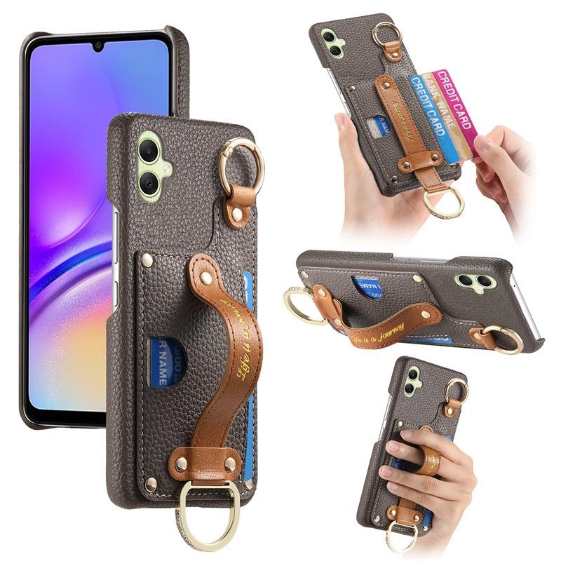 Luxury Wrist Strap Wallet Leather Case for Samsung Galaxy A35 A55 A05 A05S A54 A53 A34 A33 A32 Card Holder Back Cover
