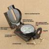 Portable Compass Military Outdoor Camping Folding Compass Hiking Survival Trip Precision Navigation Expedition Tool