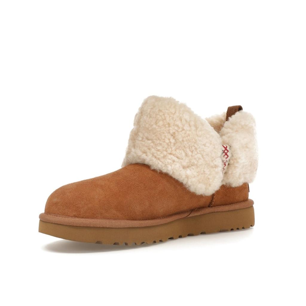 UGG Classic Ultra Mini Boot Heritage Braid Chestnut (Womens) Women Sneakers 1151750-CHE