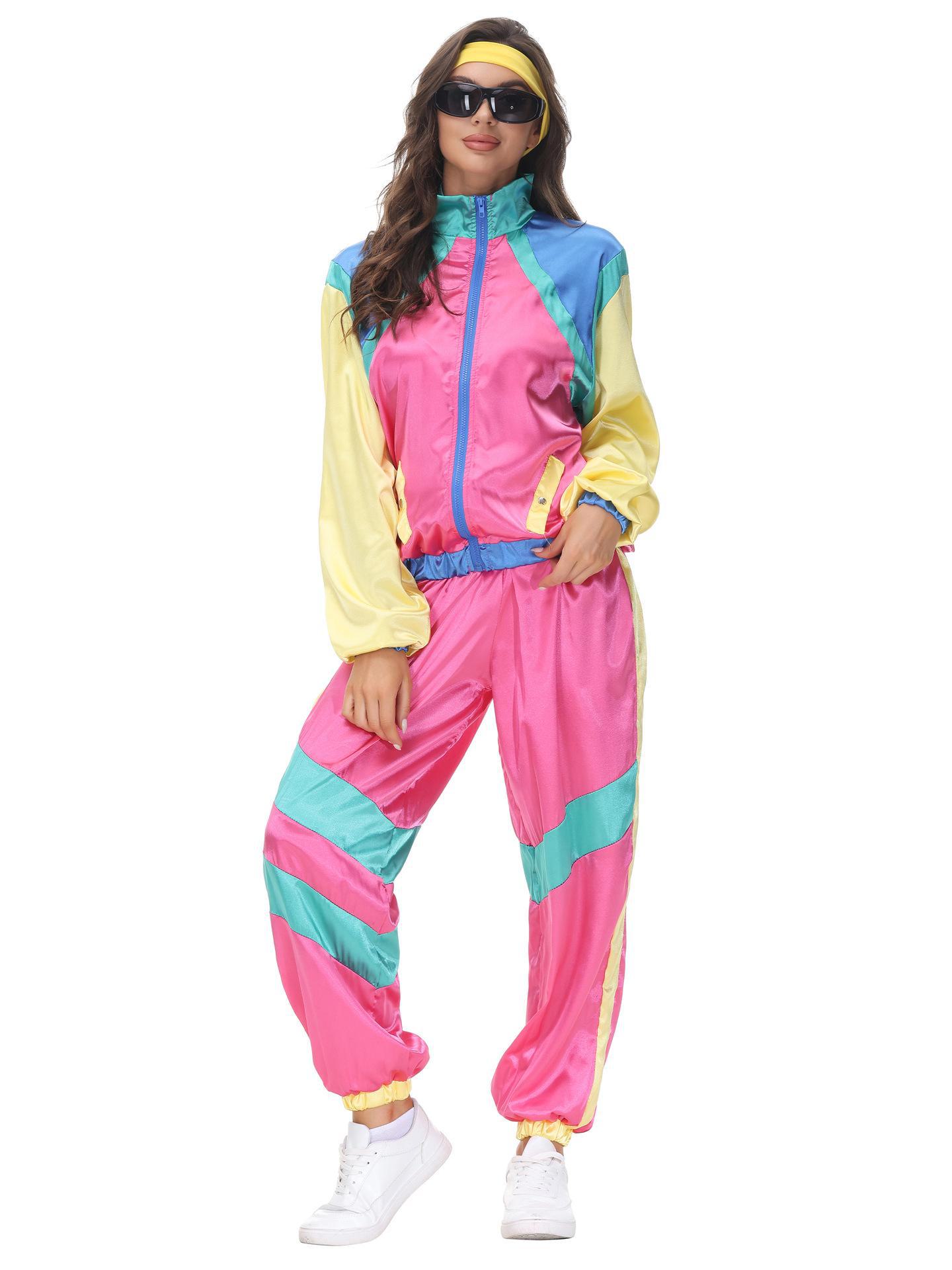 

Ретро-костюм в стиле американского и европейского карнавала, дискотеки, бейсбола, Хэллоуина для танцевального выступления на сцене. Female; L