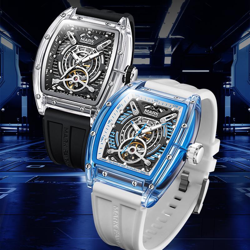 MARK FAIRWHALE new watch men hollow fashion trend mechanical watch waterproof glow-in-the-dark men's watch