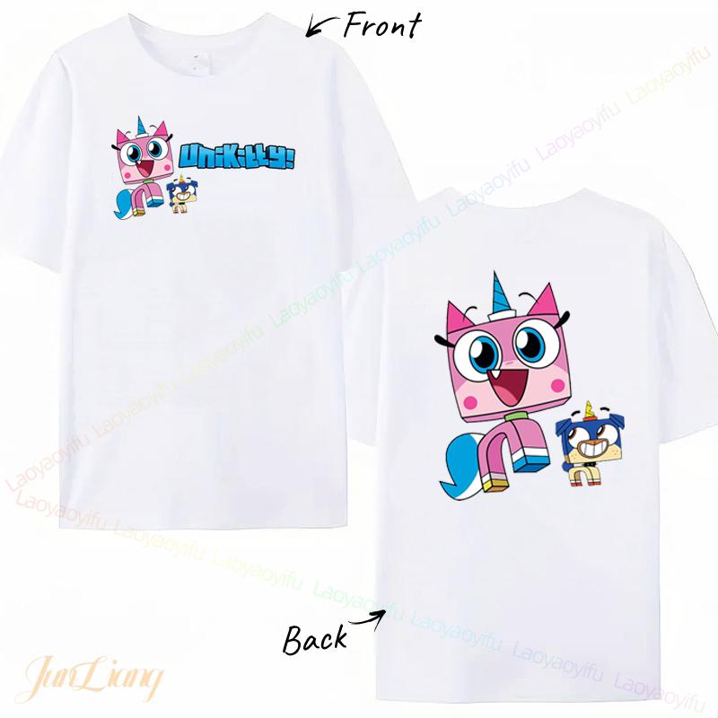 Unikitty Cat T Shirt Movie Cartoon Cute  Funny Tee Man Womens Short Sleeves Gift TShirt