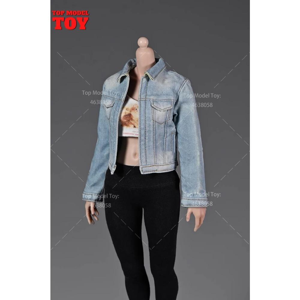 1/6 Roztrhané tričko Džínové šortky Kalhoty Vesta Kryt nohou Oblečení Modelová postava 12'' TBL JO Worldbox Akční figurka ženského vojáka Tělo