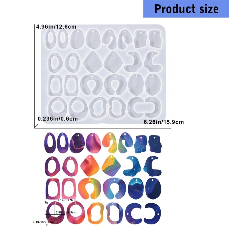 High Temperature Resistant Silicone Earring Mold Unique Design Epoxy Resin Mould For Handmade Accessories