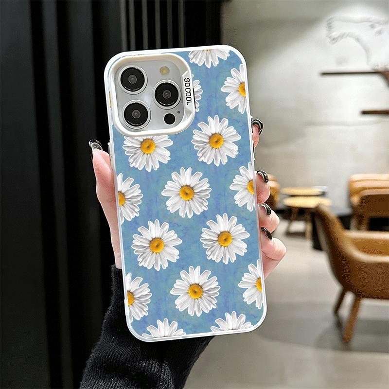 Daisy Flowers Aesthetics Shockproof Phone Case for iPhone 17 Air 16 16E 15 Pro Max 14 Plus 13 Mini 12 Back Cover Anti Fall Funda
