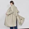 Chuyu Women's 2025 Winter Mid-Length Loose Trench Coat