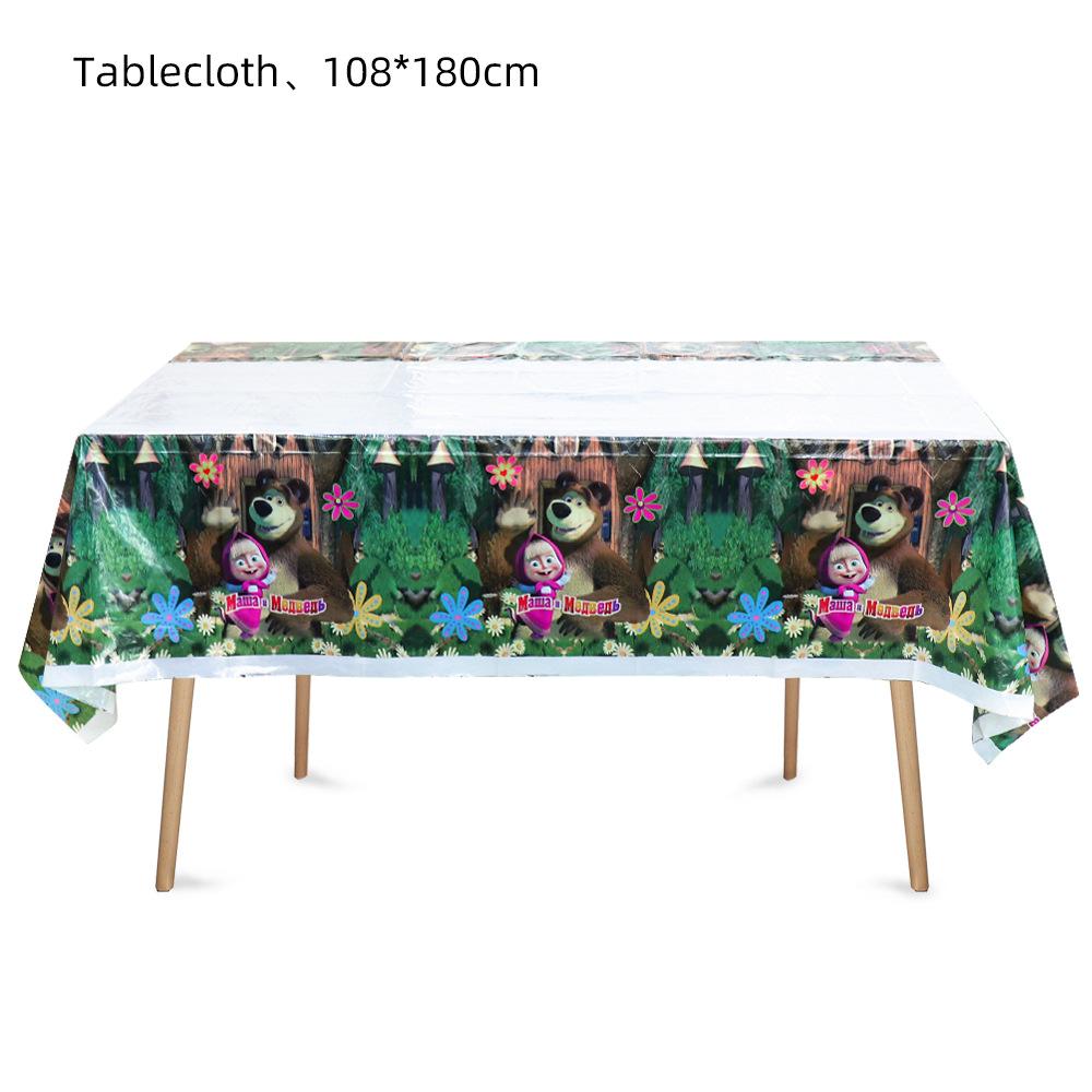 Mädchen und Bär Geburtstagsdekorationen Einweggeschirr Tischdecke Becher Teller Serviette Ballons Babyparty Kinder Partygeschenke