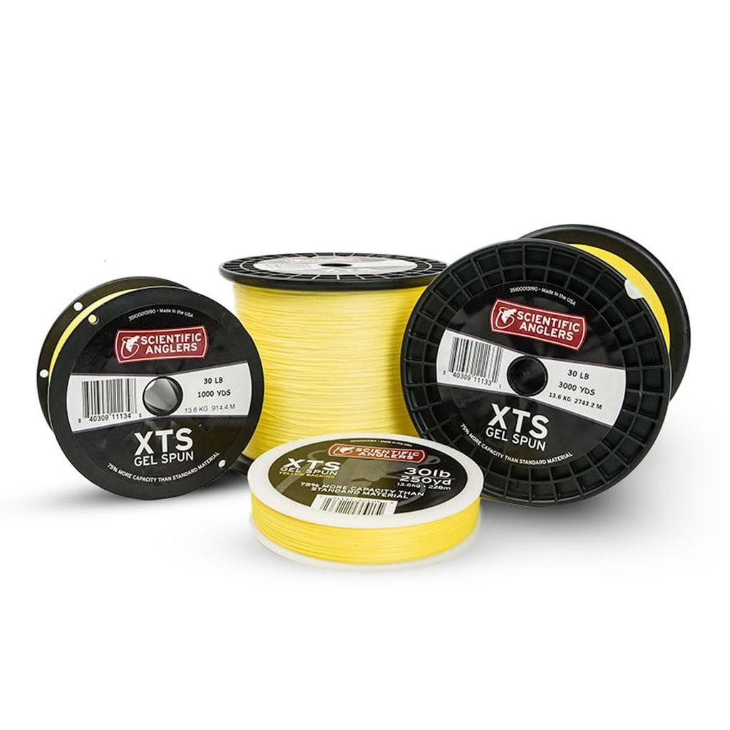 Scientific Anglers TIEMCO Fly Line with XTS Gel Spun Gel Spun 72030230025 Backing, Polyethylene, 250yd, 30lb, Yellow,