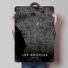 Los Angeles City Map Dark Tinplate Poster Customized Wall Art Vintage Metal Signs Retro Tin Plaque for Desk Decor House Home