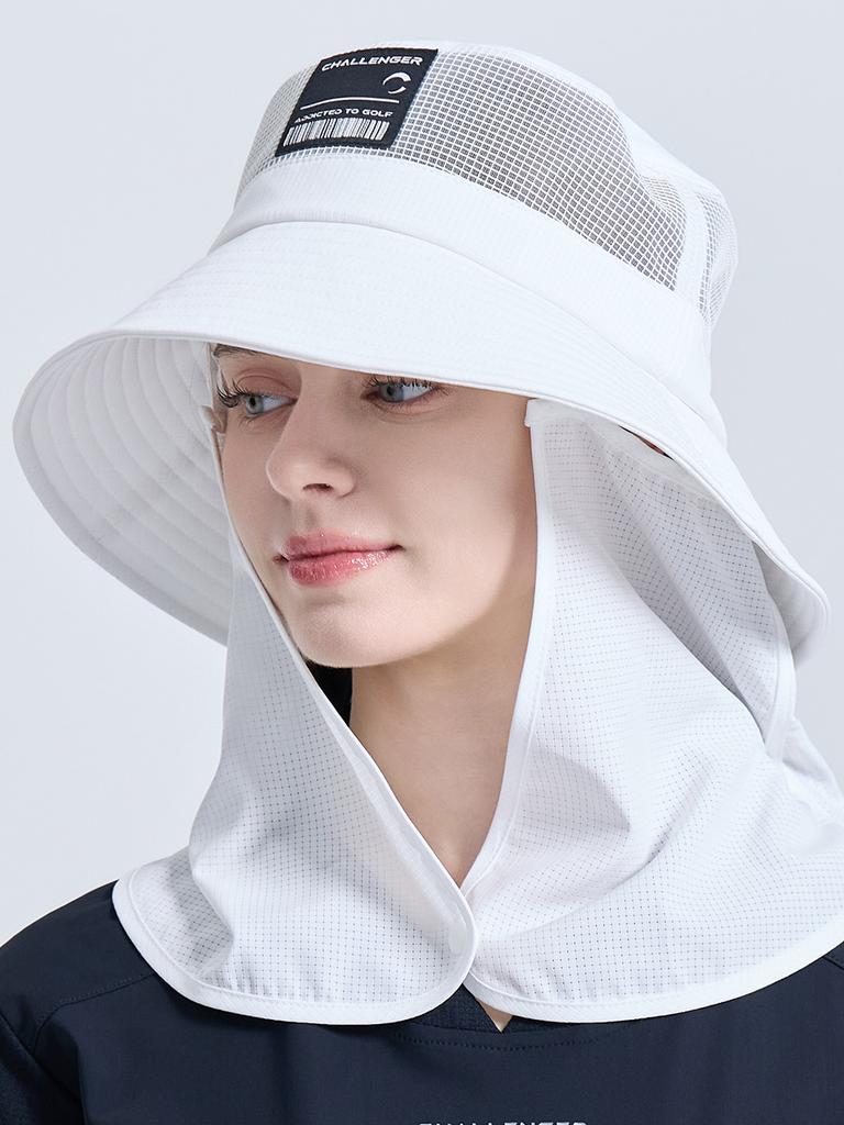 CHALLENGER Uni Airpass Detachable Uv Protection Shade Bucket Hat White