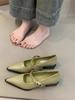 Fashion Shoes Woman Flats Shallow Mouth Pointed Toe Dress Comfortable On Heels New Summer Spring Mary Janes Shoes Woman 2025 Pointed Toe
