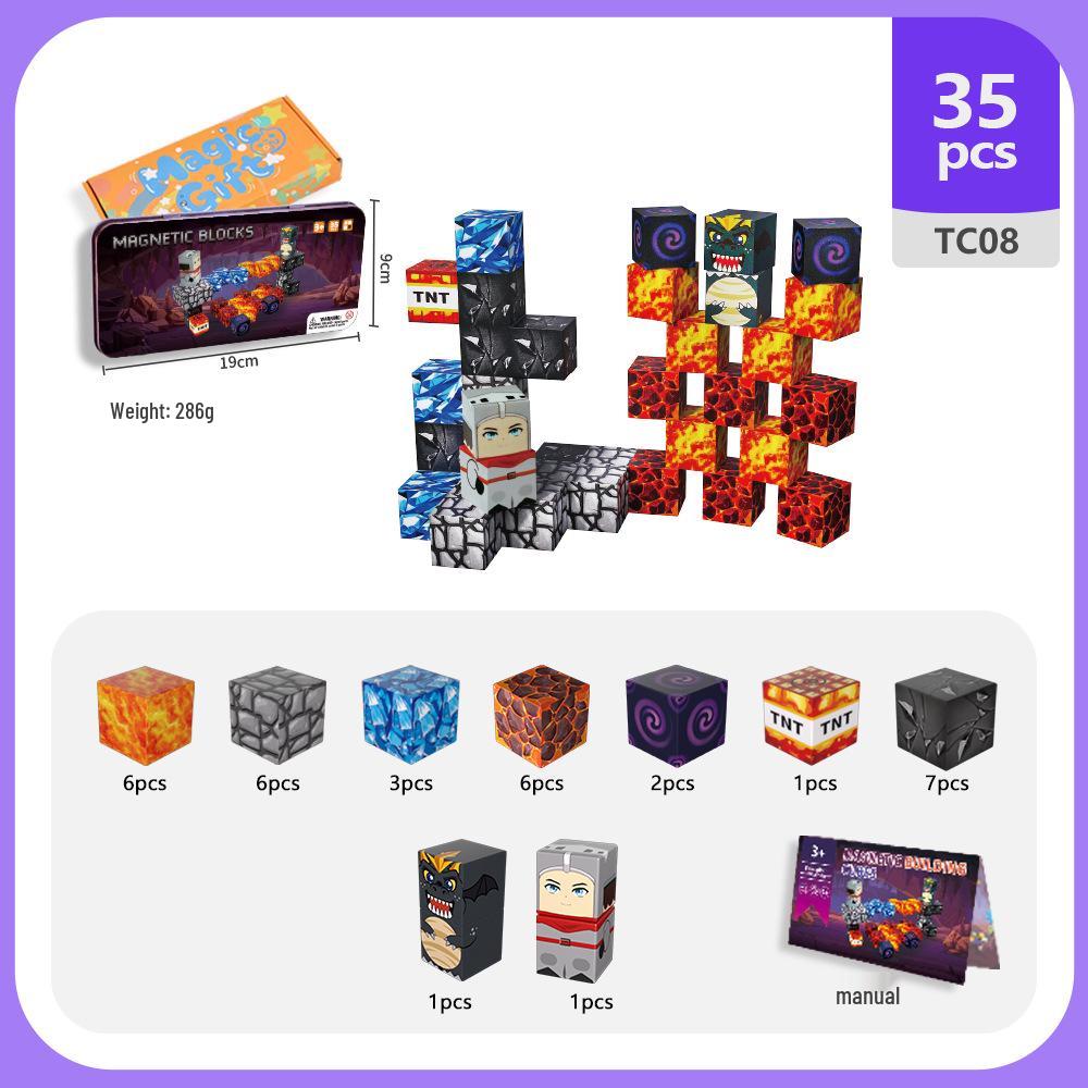 Cross-World Magnetic Building Blocks: Children s Educational Puzzle Toy 2.0 cm