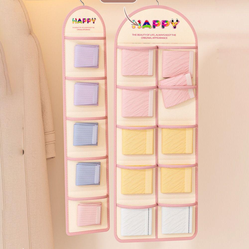 

Storage Bag Hanging Storage Mesh Bag Large Capacity Socks Storage Storage Artifact style 14
