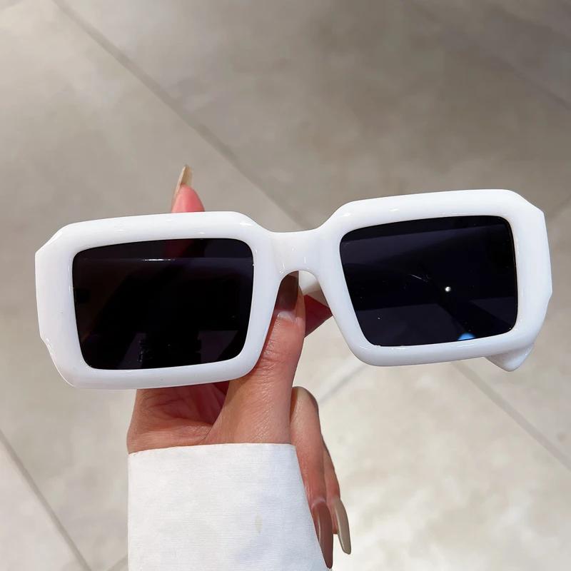 Vintage Rectangle Sunglasses Fashion Square Candy Color Shades Eyewear Trendy Retro Women Brand Design Uv400 Sun Glasses