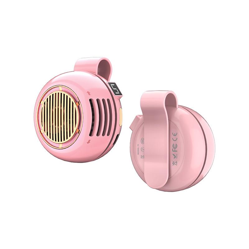 Portable Leafless Mini Cyclone Fan: Clip-On, Handheld, Wearable & Rechargeable 65*40 розовый