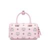 New MCM SAMBYPEN Collaboration Visetos Cow Leather Boston Bag, Shoulder Bag, Crossbody Bag Mini Women's Cherry Blossom Pink MWBBASP01QH001