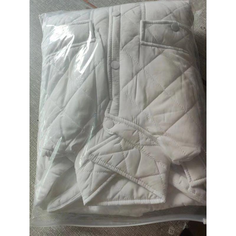 

Lapel Loose Diamond Plaid Belt Mid Length Long Length Coat Breasted White XL