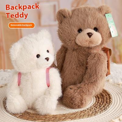 Cute Backpack Teddy Bear Doll Hug Bear Plush Toy Bear Doll Sleeping Pillow for Children Gift