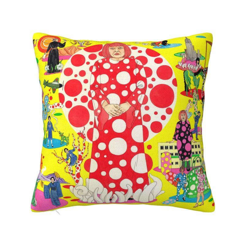 Luxury Yayoi Kusama Self Portrait Sofa Cushion Cover Polyester Throw Pillow Case Bedroom Decoration