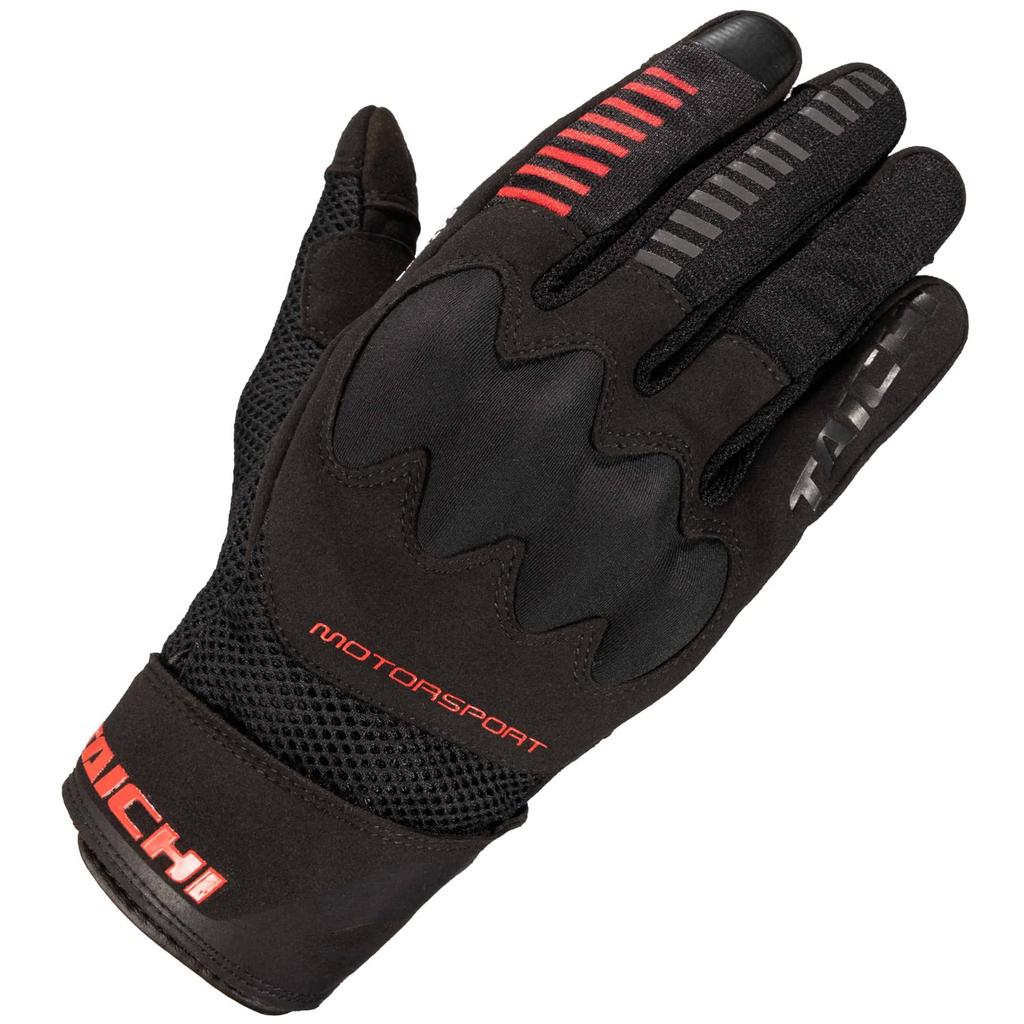 RS Taichi RST460 Bolt Air Touchscreen for Gloves, Black/Red, Medium, Breathable, Compatible, Built-in Protector, Motorcycles, Spring/Summer