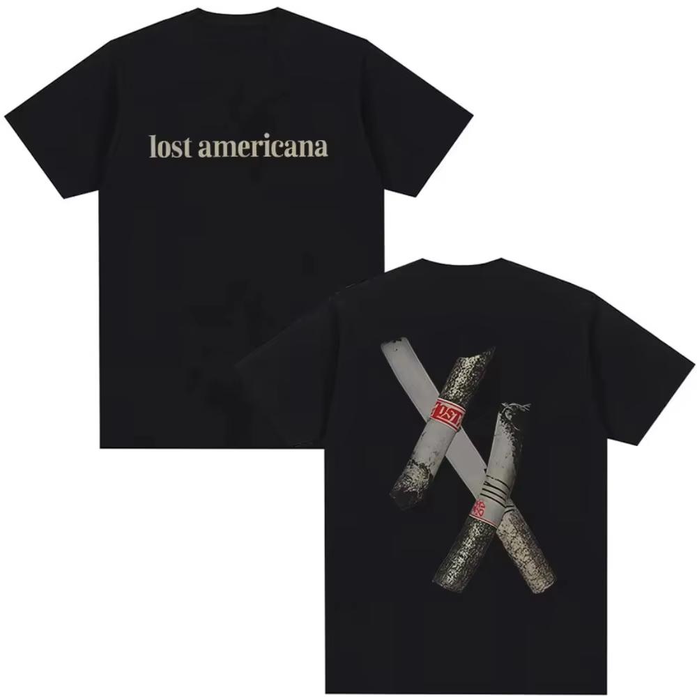 

2026 Модные Y2K Рэпер Machine Gun Kelly MGK Lost Americana Tour Высококачественные Летние Футболки Унисекс Женская Хип-Хоп Мода Хлопок S