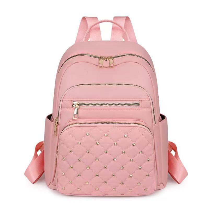 Quilting Stitch & Studs Backpack for Women, Fashion Simple Casual Daypack, Versatile Commuter Bag