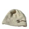 Knitted Hat for Women in Autumn and Winter All Match Large Head Circumference Black Rolled Edge Pile Hat Face Shaping Small Baotou Cold Hat