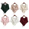 Travel Photography Shawl Women Knitted Triangle Shawl, Soft Wool Blend Pashmina Wrap, Lightweight Hollow Texture Scarf for Spring Autumn Layering And
