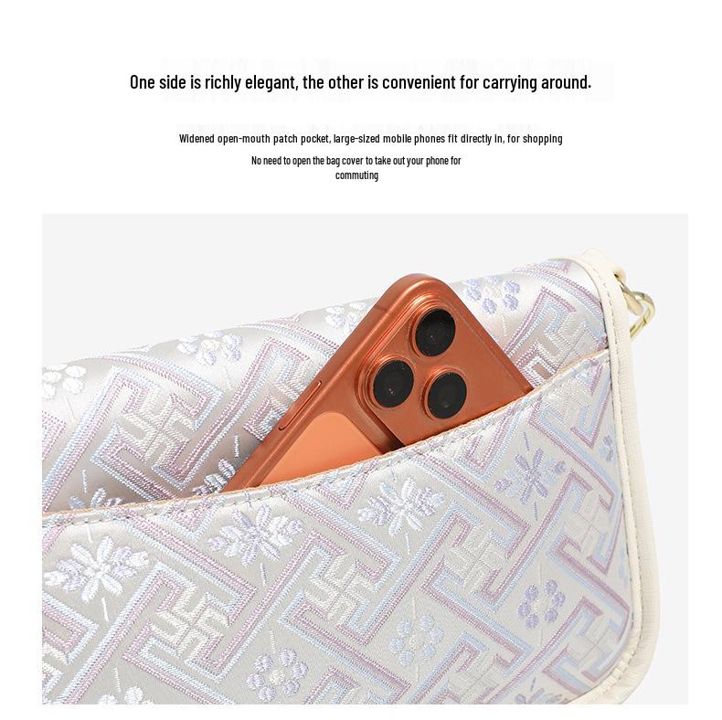 Guangxi Zhuang Brocade Intangible Cultural Heritage Women's Crossbody Bag - 2026 New Versatile Chinese Style Shoulder Bag for Ladies