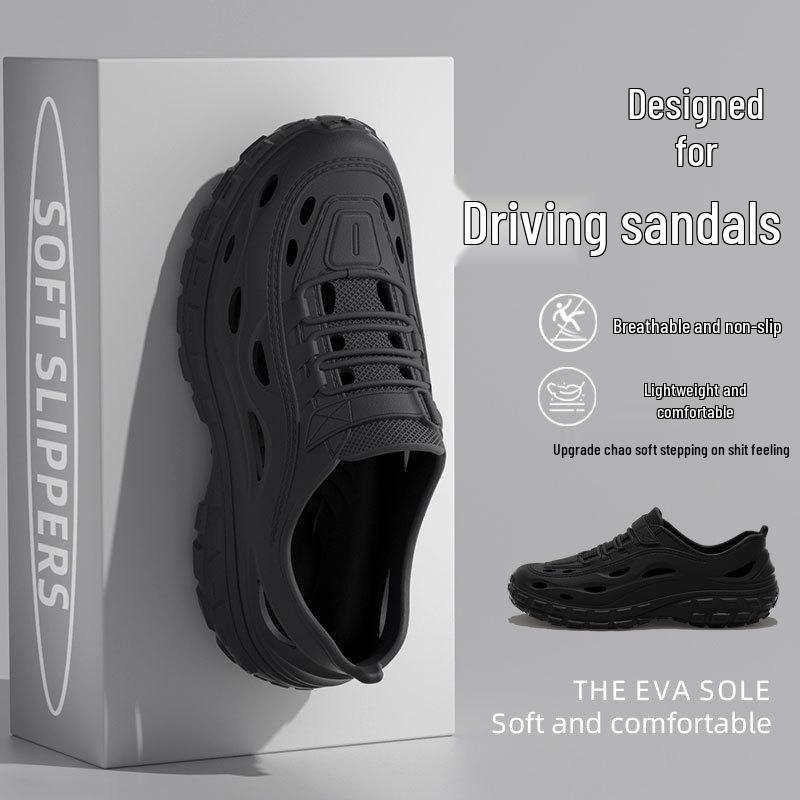 2025 Men's & Women's Non-Slip, Anti-Odor Hole Shoes - Closed-Toe Soft Sole Dual-Use Beach Sandals